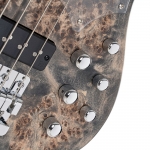 Cort elektromos basszusgitár, 5 húros, deluxe félkemény tokkal, nyílt pórusú szénszürke - KIFUTÓ MODELL, ÁRZUHANÁS