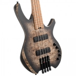 Cort elektromos basszusgitár, Bartolini hangszedők, fej nélküli, csillagpor fekete