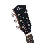 Cort akusztikus gitár Fishman elektronikával, All solid, tokkal, fényes fekete